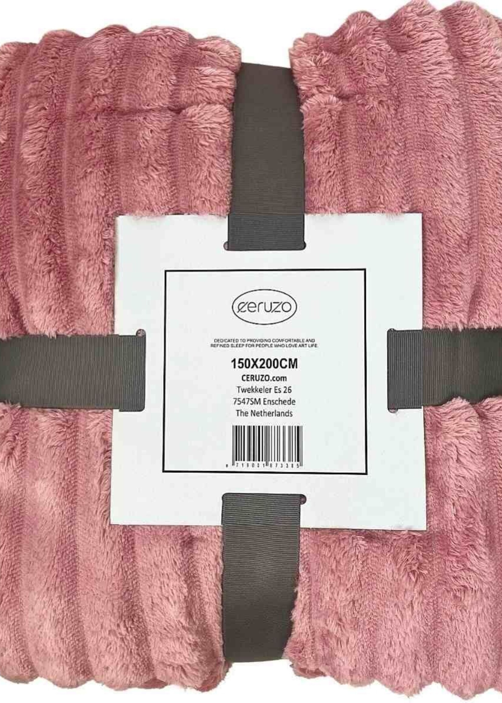 Ceruzo Fleece deken - 150x200 cm - roze