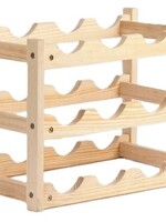 Ceruzo Wijnrek Hout - voor 12 Wijnflessen - 45 x 22 x H28 cm