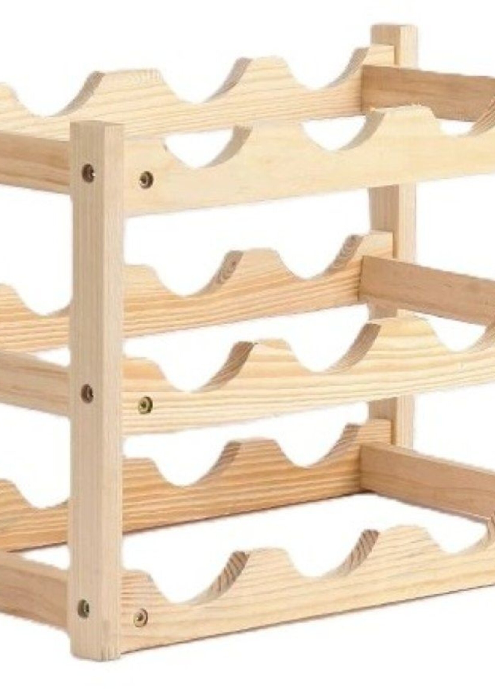 Ceruzo Wijnrek Hout - voor 12 Wijnflessen - 45 x 22 x 28 cm