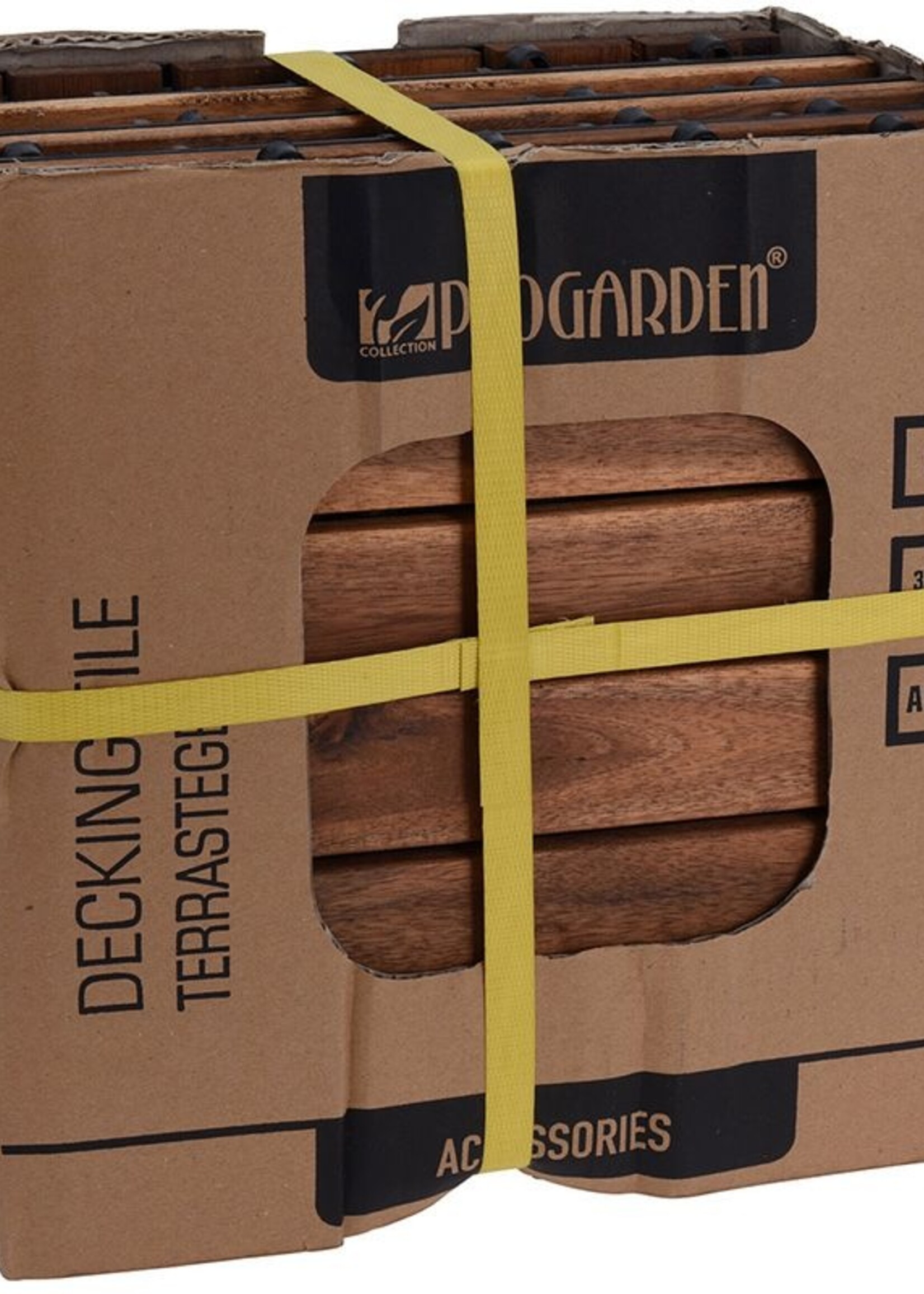 ProGarden Houten Terrastegel - Acacia - 30x30cm - set van 9 - 0.81m2