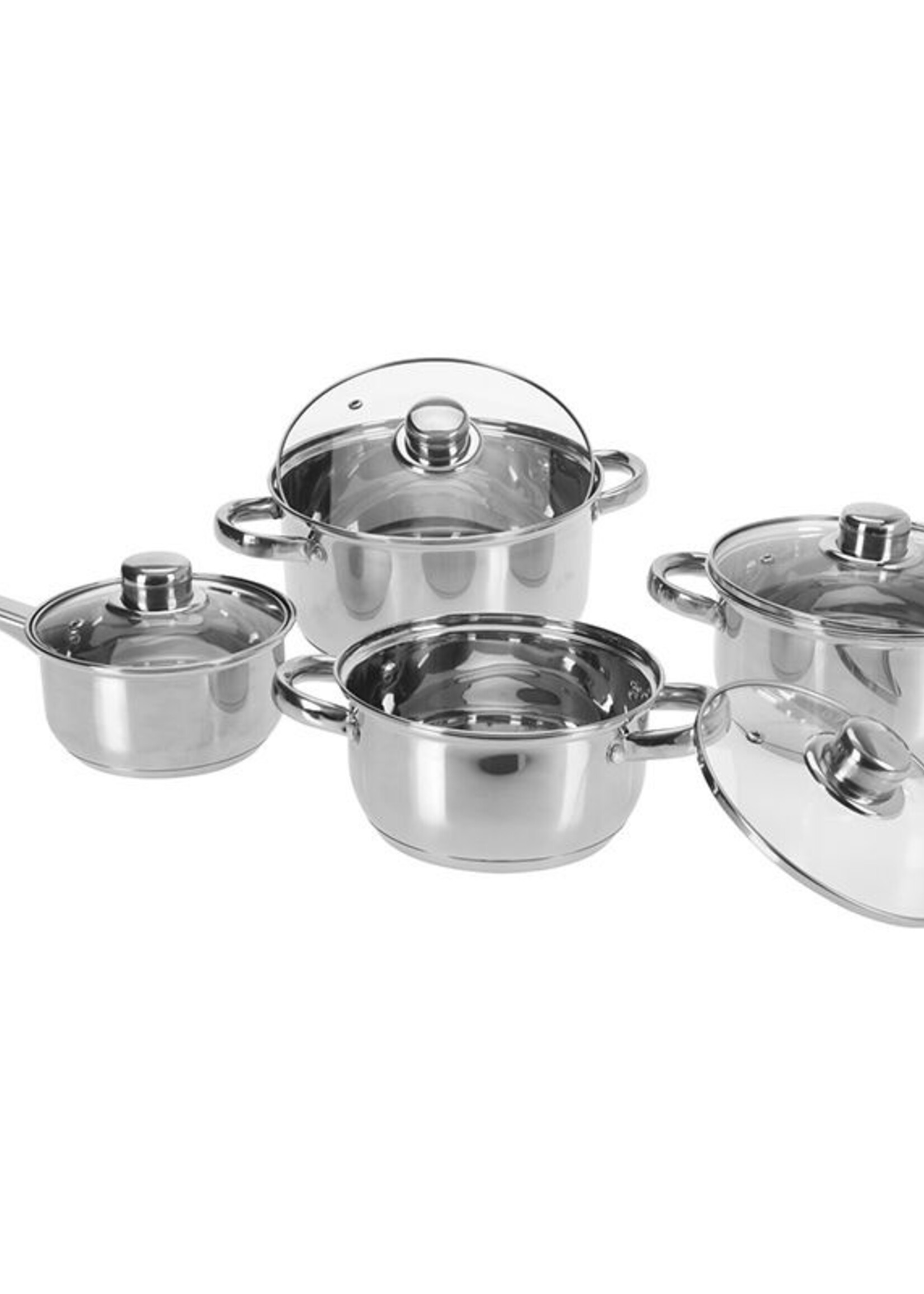 Excellent Houseware Pannenset - 8-delig - RVS