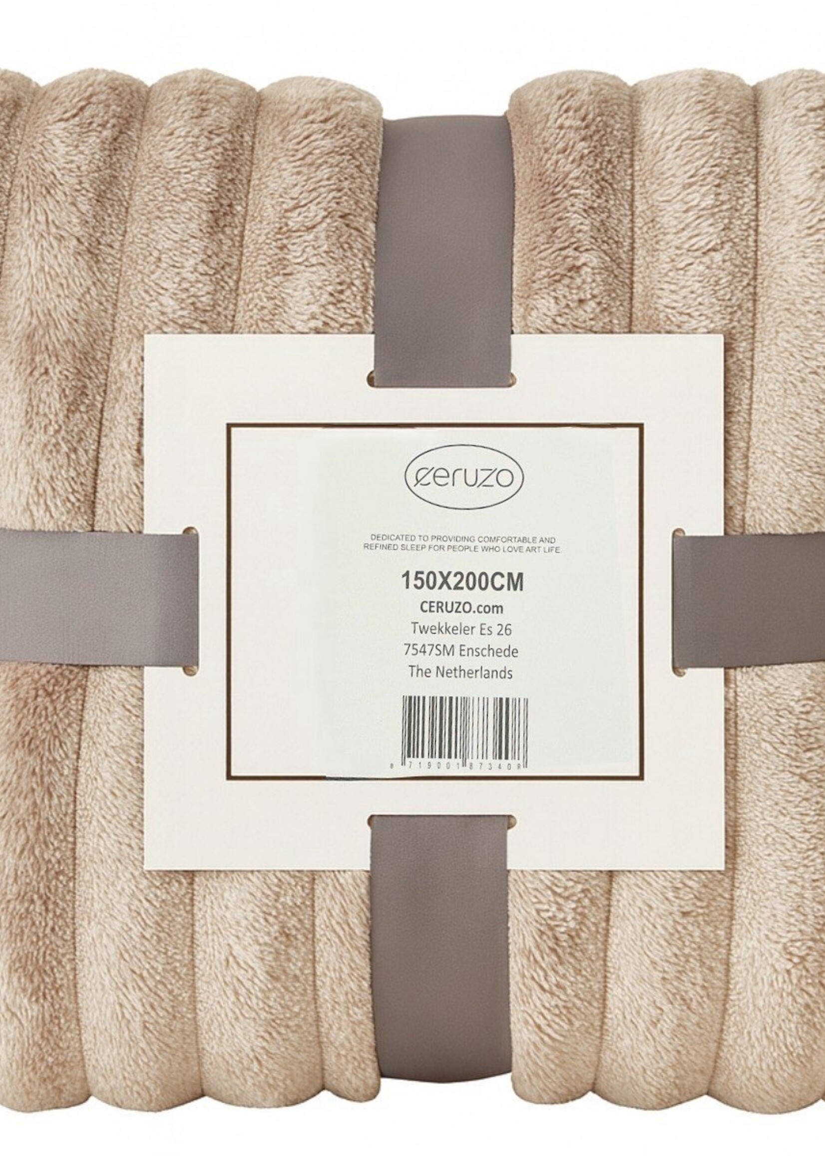 Ceruzo Fleece deken - 150x200 cm - taupe