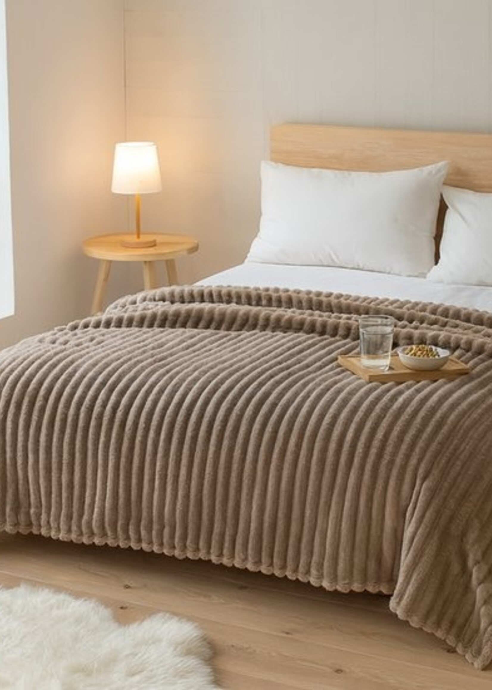 Ceruzo Fleece deken - 150x200 cm - taupe