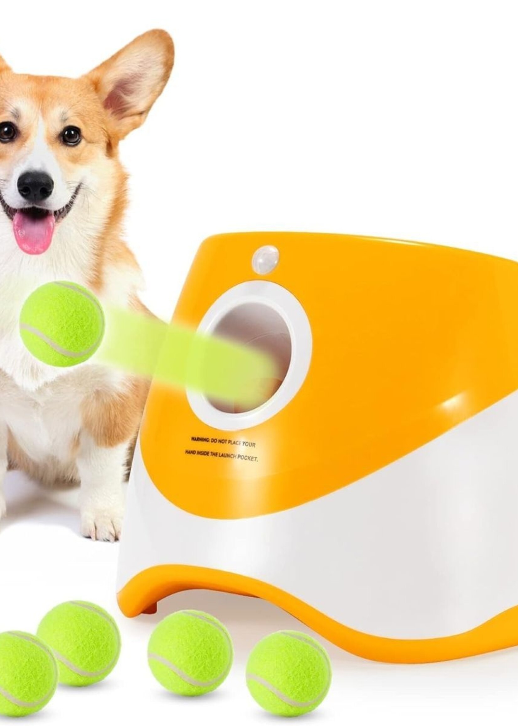 Ceruzo Automatische Ballenwerper - Oplaadbaar - 3 Werpsafstanden - 6 ballen