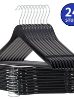 Ceruzo 24 Houten Kledinghangers Zwart