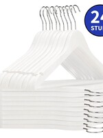 Ceruzo 24 Houten Kledinghangers Wit