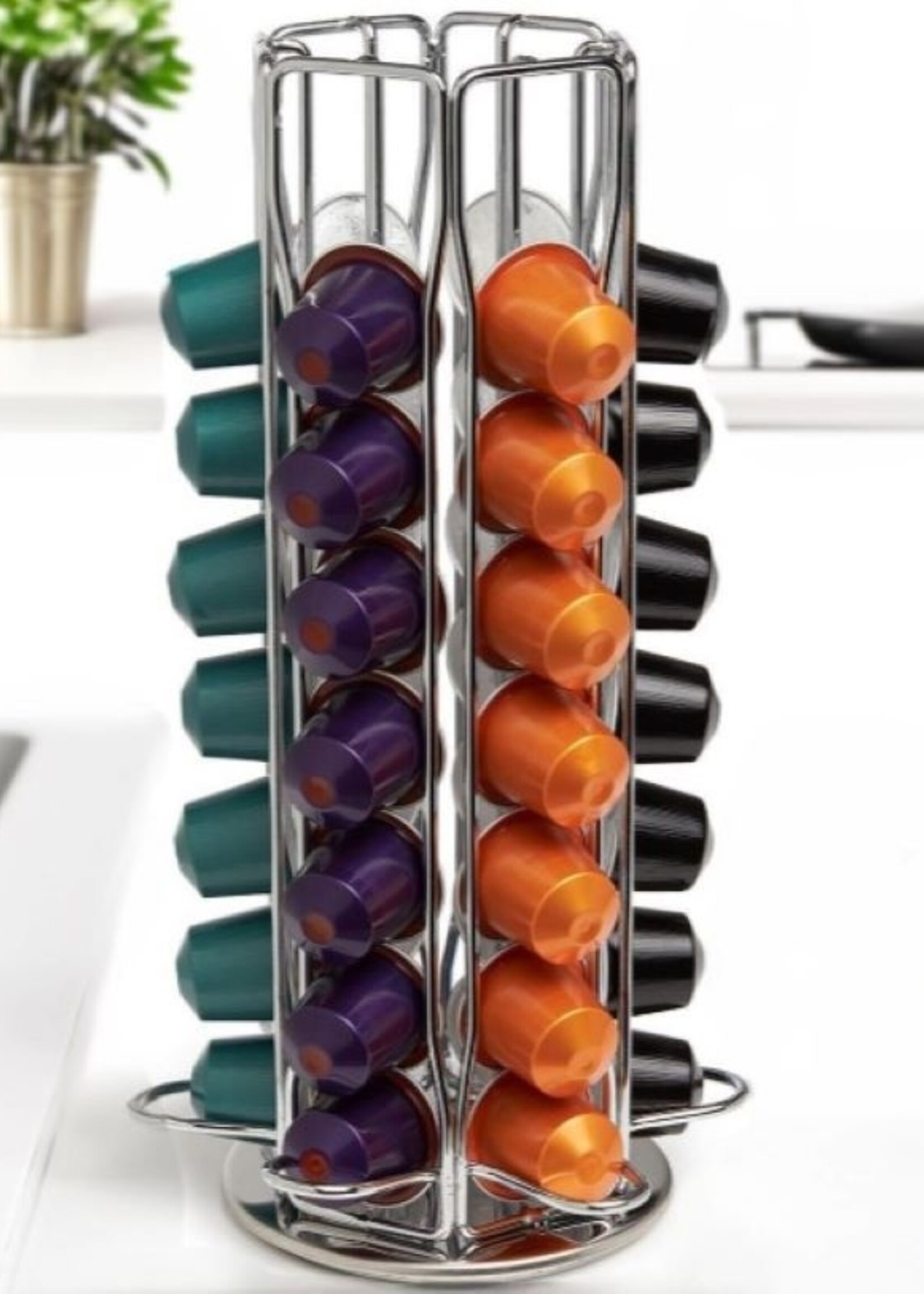 Ceruzo Capsulehouder - Geschikt voor 42 Nespresso Koffiecups - Draaibaar