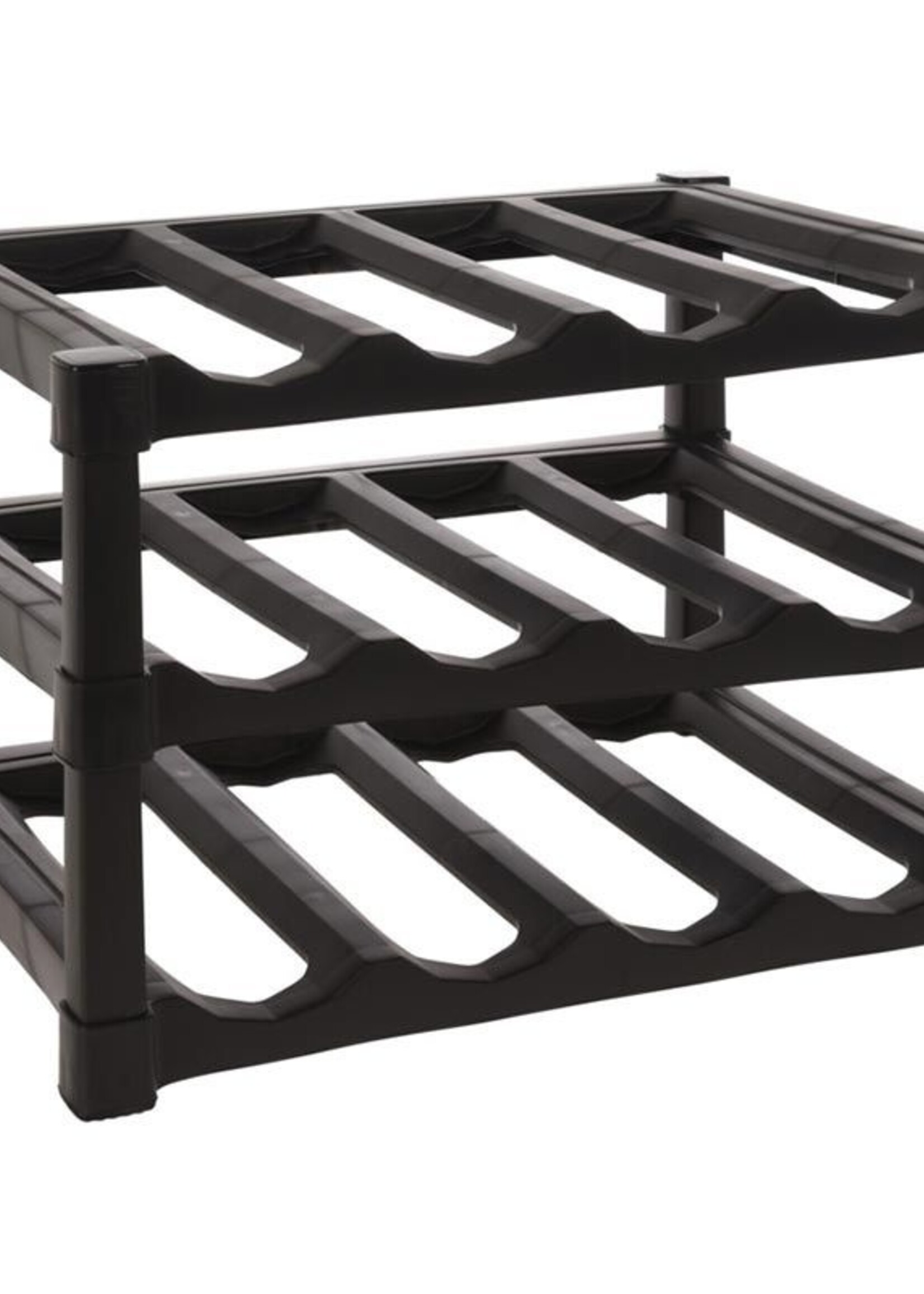 Excellent Houseware Wijnrek - Kunststof - voor 12 Flessen