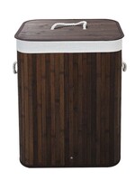 Ceruzo Bamboe Wasmand met Deksel - 72L - Bruin