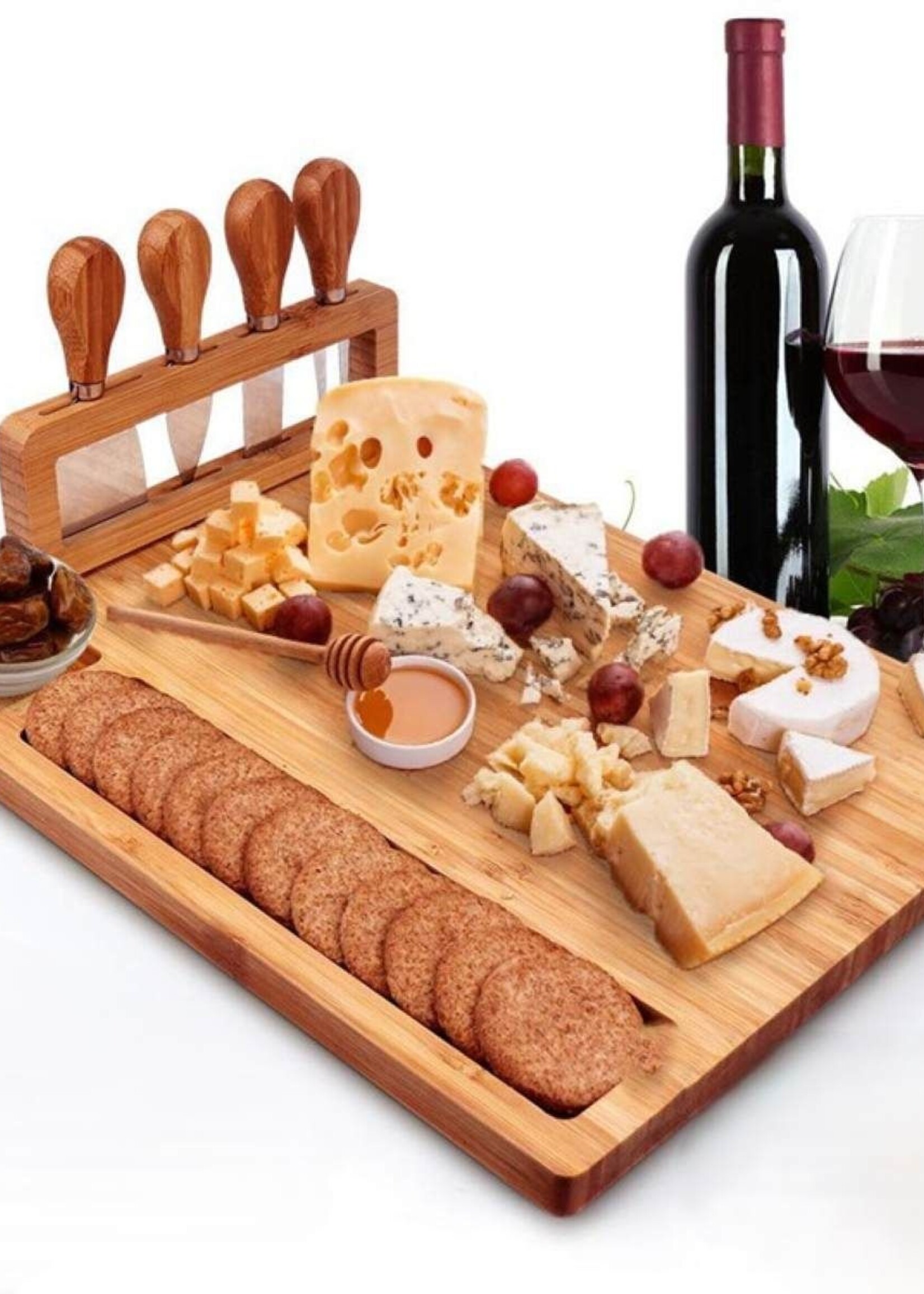 Ceruzo Borrelplank - Kaasplank met Kaasmesjes - Extra Groot
