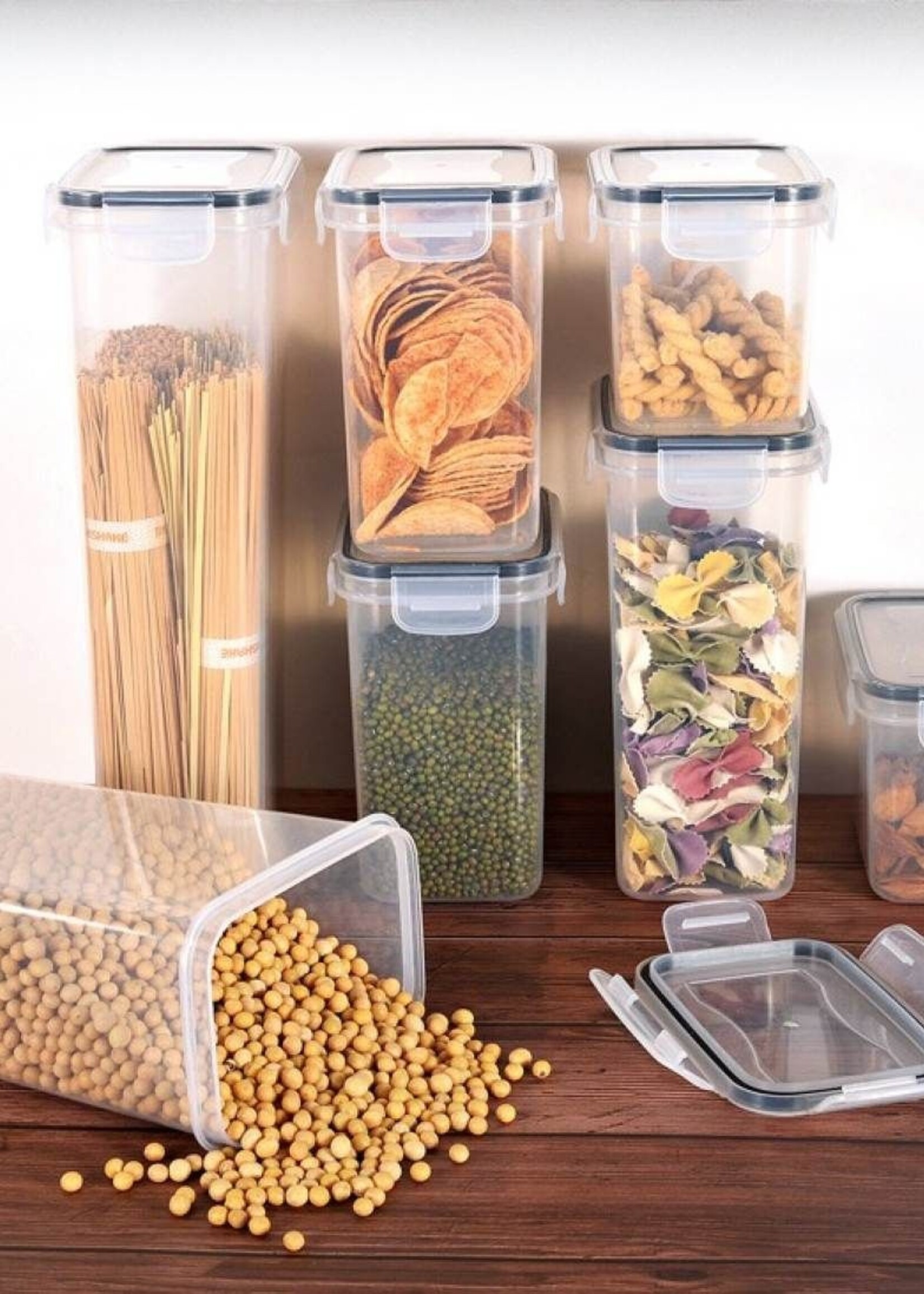 Ceruzo Bewaardozen - 7 Voorraaddozen met Deksel