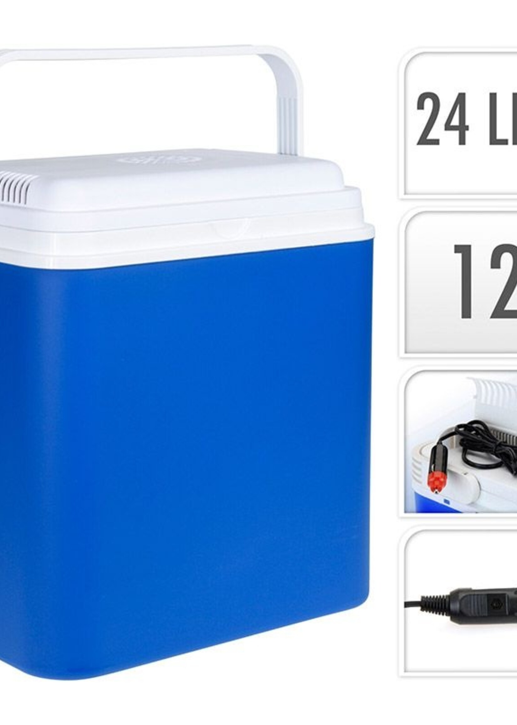 Koelbox - 12V - 24 liter - Blauw