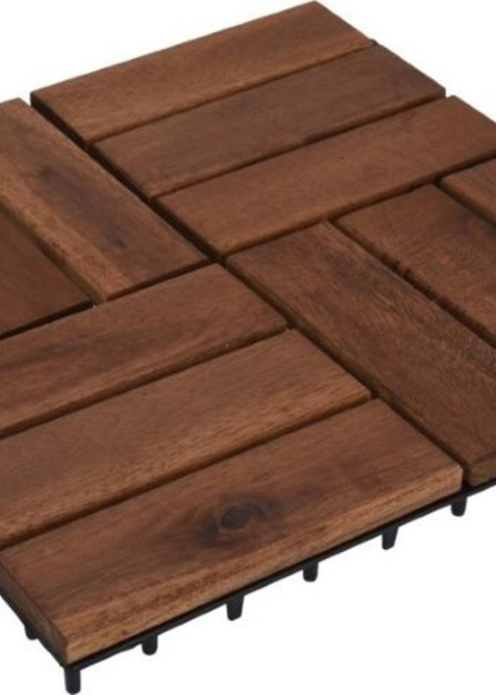 Terrastegel Acacia Hout  - 30x30cm - set van 4 - 0.36m2
