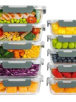 Ceruzo Meal Prep Bakjes - 10 stuks Vershoudbakjes - Glas