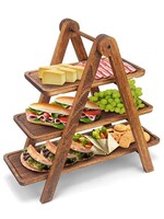 Ceruzo Etagere Plataan Hout - 3 Lagen - Hoogte 42 cm