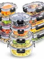 Ceruzo Meal Prep Bakjes - 12 stuks Vershoudbakjes - Glas