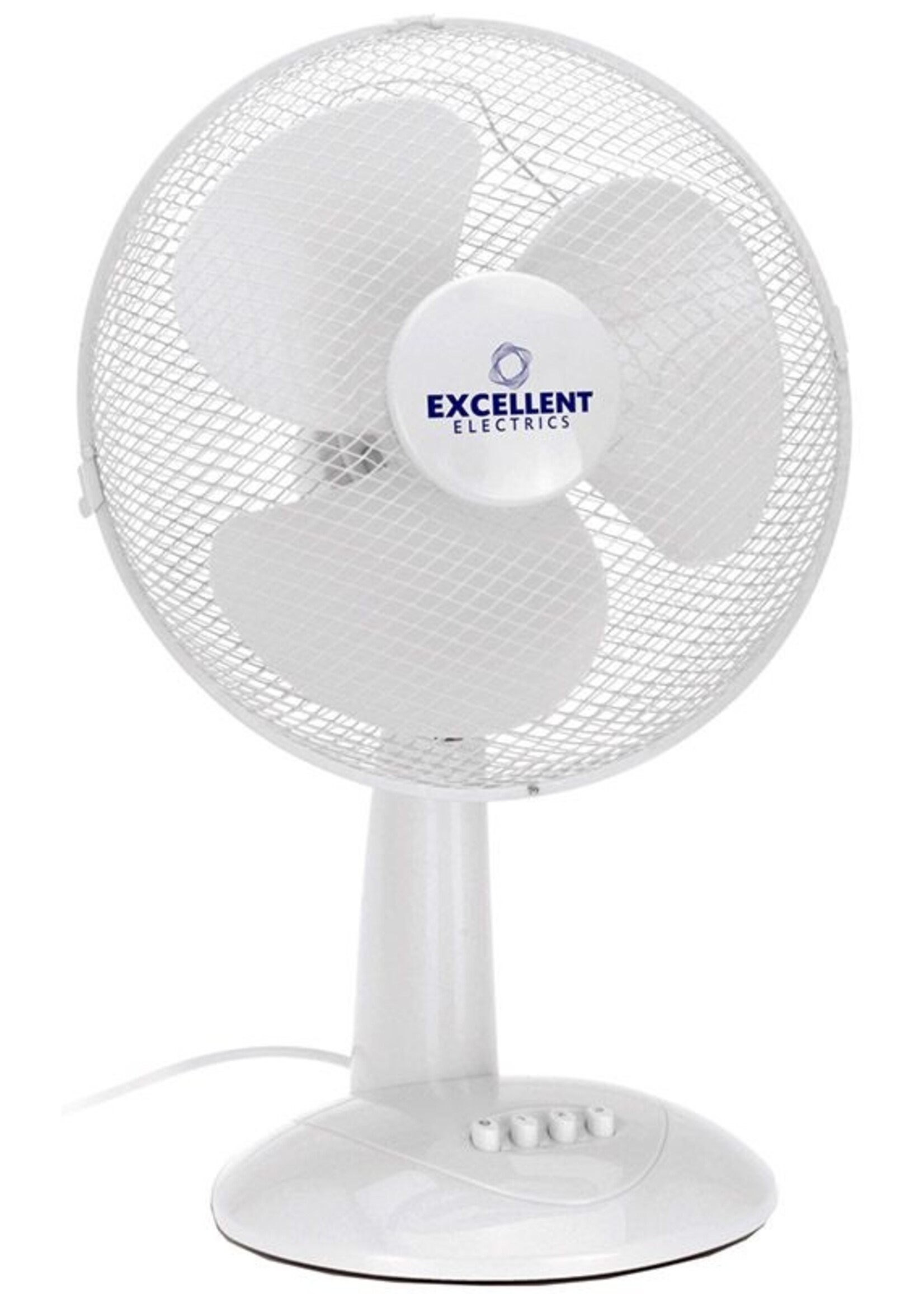 Excellent Electrics Ventilator tafelmodel wit 30cm