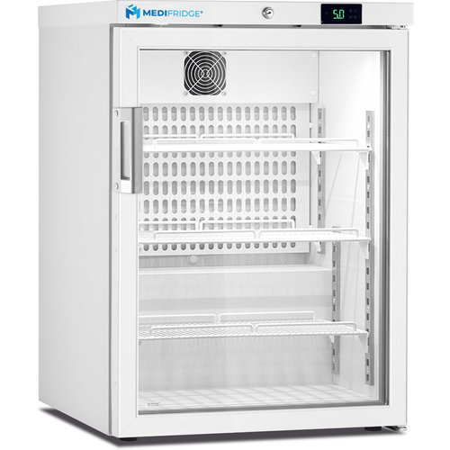 Medifridge MedEasy line MF140L-GD 2.0 porte vitrée de réfrigérateur de médecine avec DIN 58345 / 13277