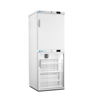 Medifridge MedEasy line MF140 Combi VK-CD KK-GD fridge freezer combination 1 closed and 1 glass door