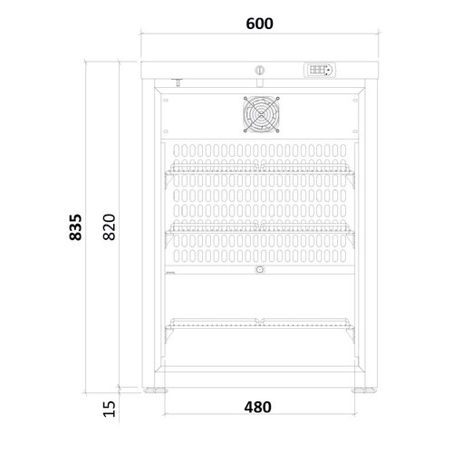 Medifridge MedEasy line MF140L-GD DR3 Medikamentenkühlschrank DIN 58345 / 13277 mit Glastür