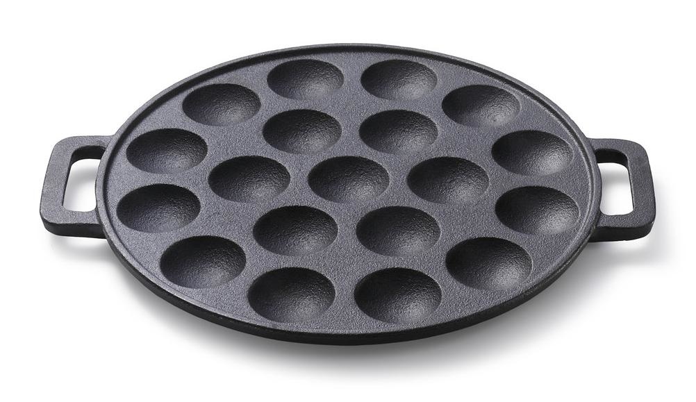 DUTCHFIX Poffertjes Pan – 15-Hole Cast Iron Poffertjes Pan – Non-Stick Mini  Pancake Pan – Mini Biscuit Pan – Cast Iron Mini Muffin Pan