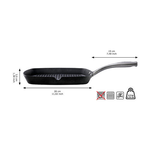 Traditional Cast Iron Skottsberg Grillpfanne Cast Iron