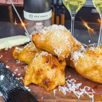 Oliebol holandés con Manchego y chorizo