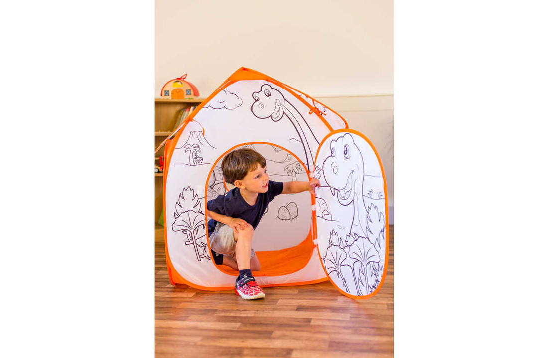 Kleur je eigen Speeltent | Dino