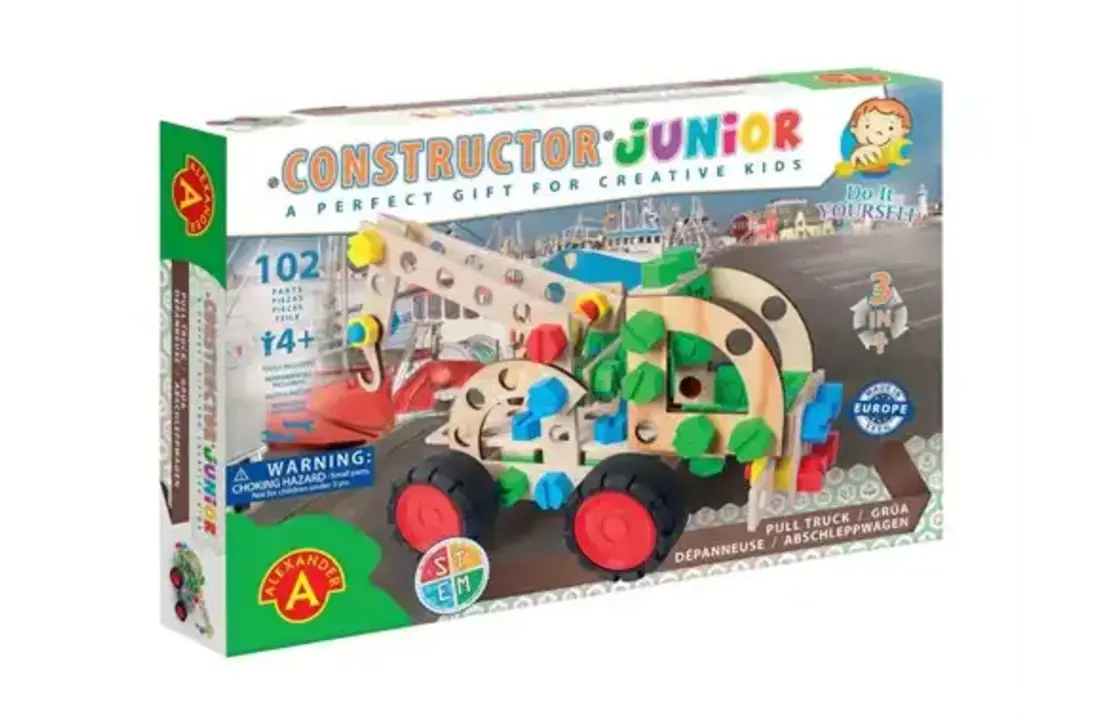 Constructor Junior | Pull Truck -80pcs