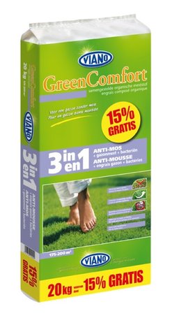 Viano Viano GreenComfort 3 in 1 (Gazonmest + Anti-Mos + Bacteriën + Magnesium)
