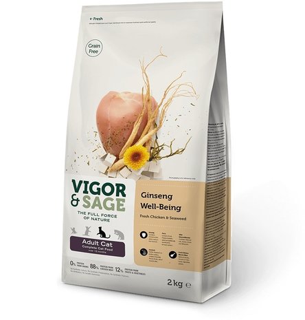 Vigor & Sage Vigor & Sage Ginseng Well-Being Adult Cat Vigor & Sage Vigor & Sage Ginseng Well-Being Adult Cat
