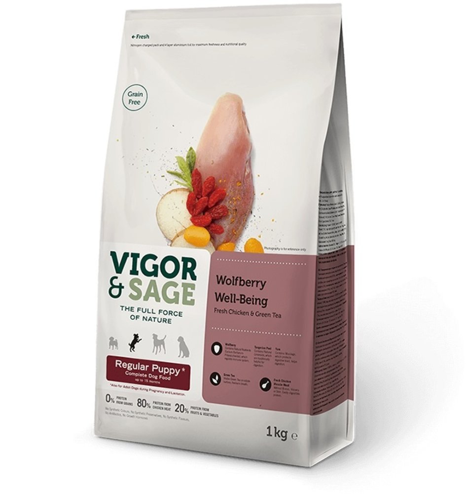 Vigor & Sage Vigor & Sage Wolfberry Well-Being Regular Puppy Vigor & Sage Vigor & Sage Wolfberry Well-Being Regular Puppy