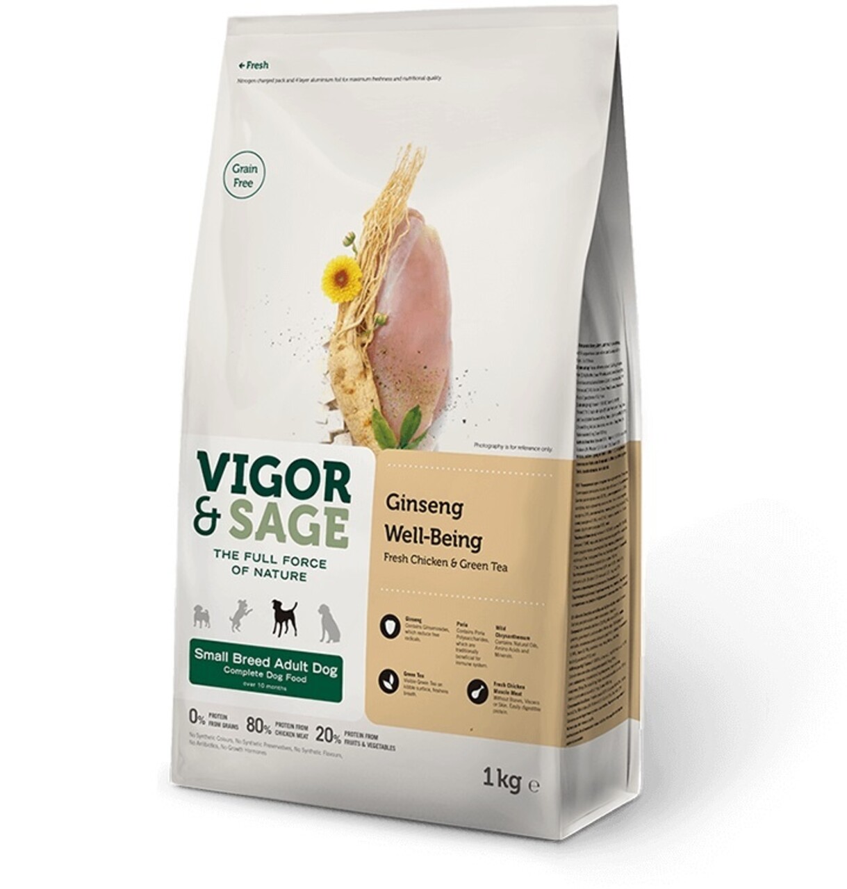Vigor & Sage Vigor & Sage Ginseng Well-Being Regular Small Breed Adult Dog
