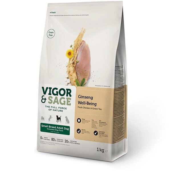 Vigor & Sage Vigor & Sage Ginseng Well-Being Regular Small Breed Adult Dog