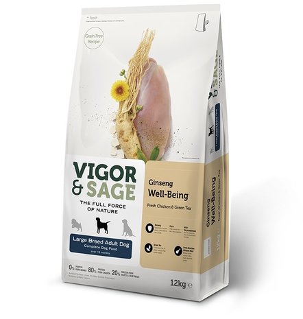 Vigor & Sage Vigor & Sage Ginseng Well-Being Large Breed Adult Vigor & Sage Vigor & Sage Ginseng Well-Being Large Breed Adult