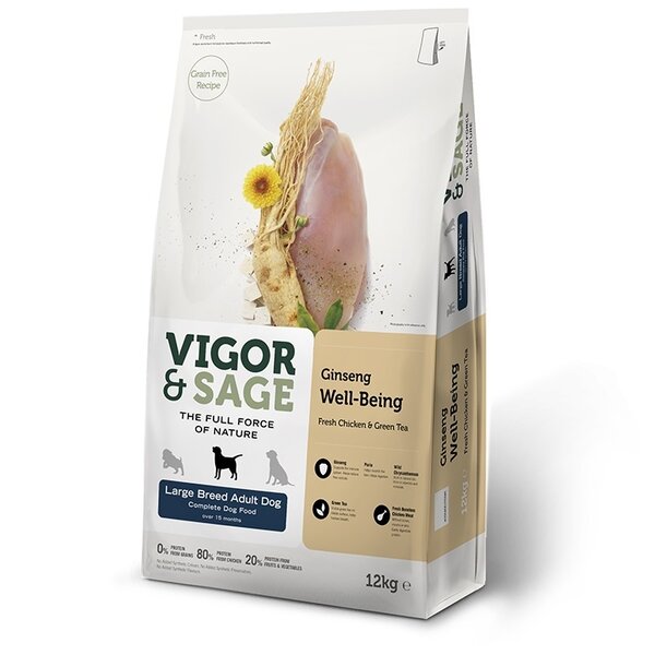 Vigor & Sage Vigor & Sage Ginseng Well-Being Large Breed Adult Vigor & Sage Vigor & Sage Ginseng Well-Being Large Breed Adult