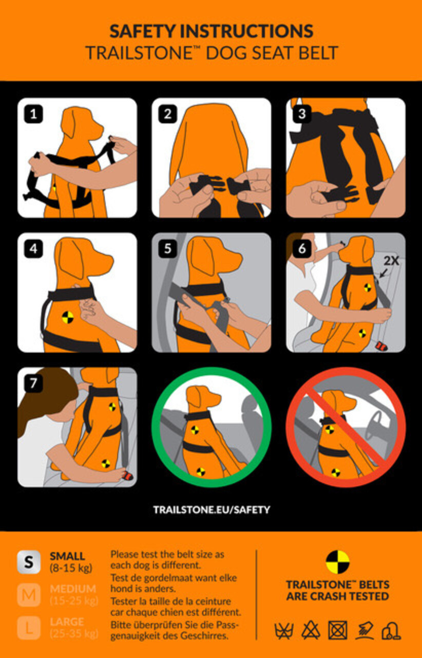 Trailstone Trailstone Dog Seat Belt Autoharnas