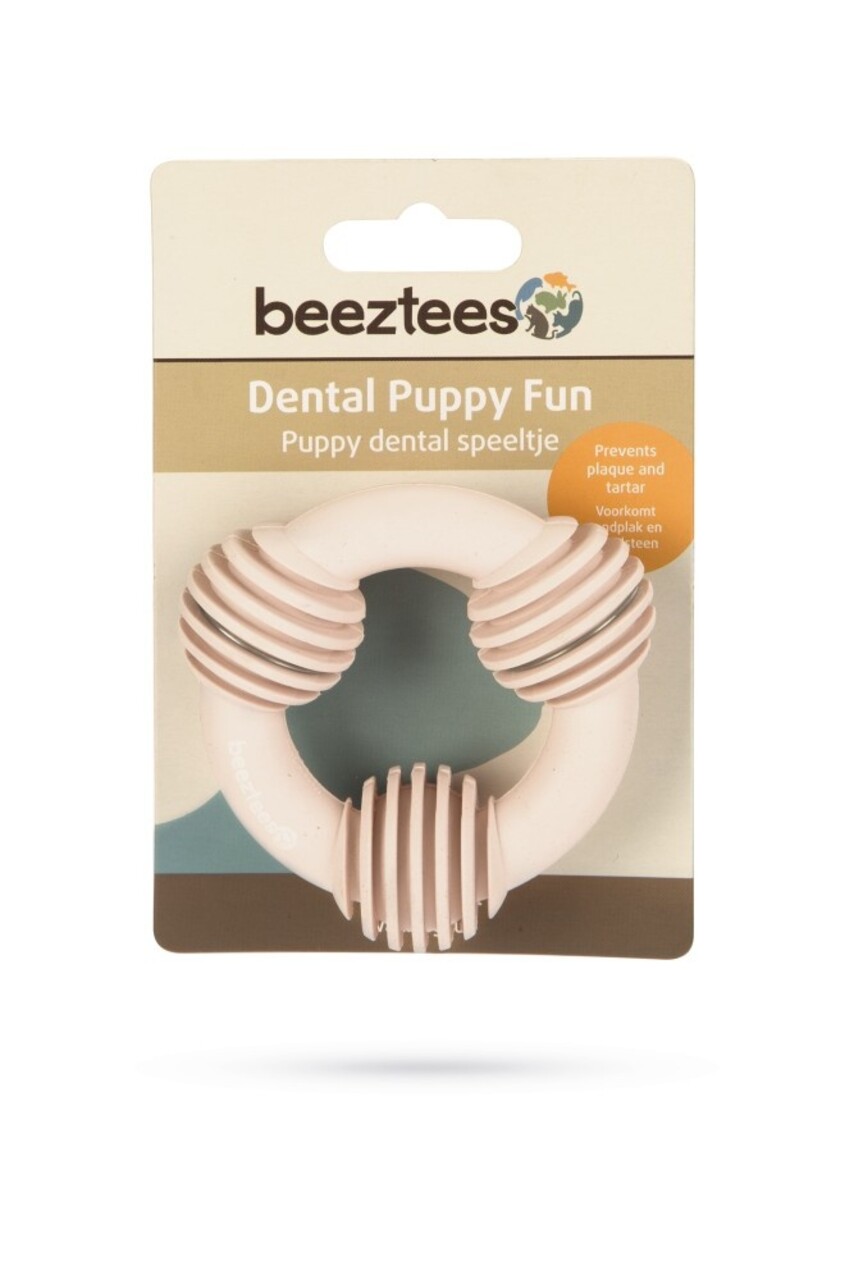 Beeztees Beeztees Puppy Rubber Dental Ring Roze