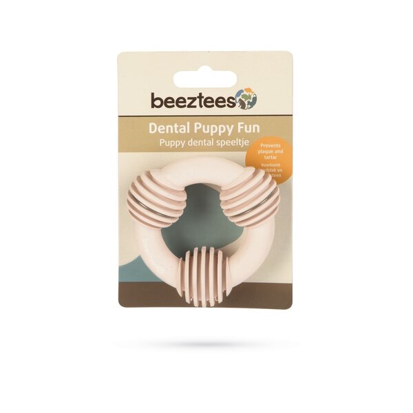 Beeztees Beeztees Puppy Rubber Dental Ring Roze