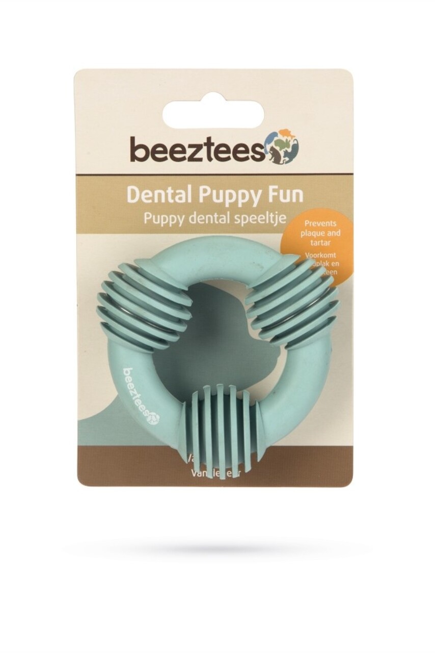 Beeztees Beeztees Puppy Rubber Dental Ring Groen