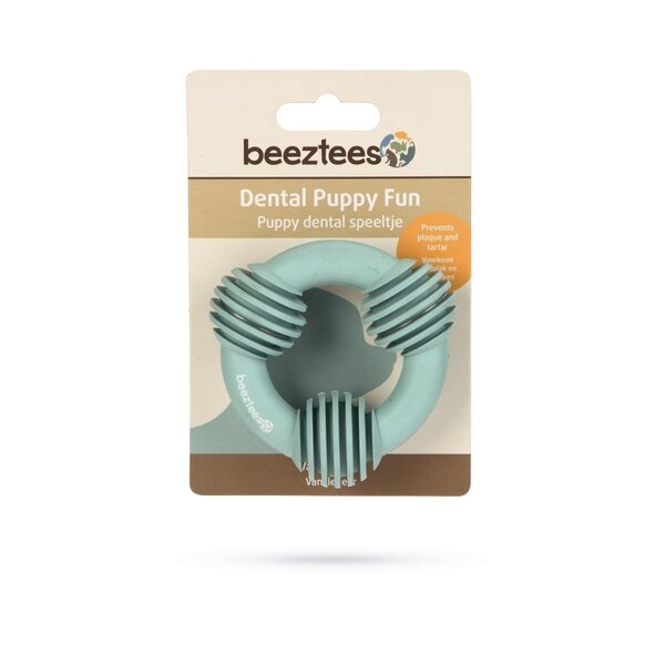 Beeztees Beeztees Puppy Rubber Dental Ring Groen