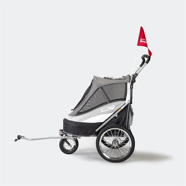 Innopet InnoPet Sporty Dog Trailer DeLuxe - Zwart/Zilver Innopet InnoPet Sporty Dog Trailer DeLuxe - Zwart/Zilver