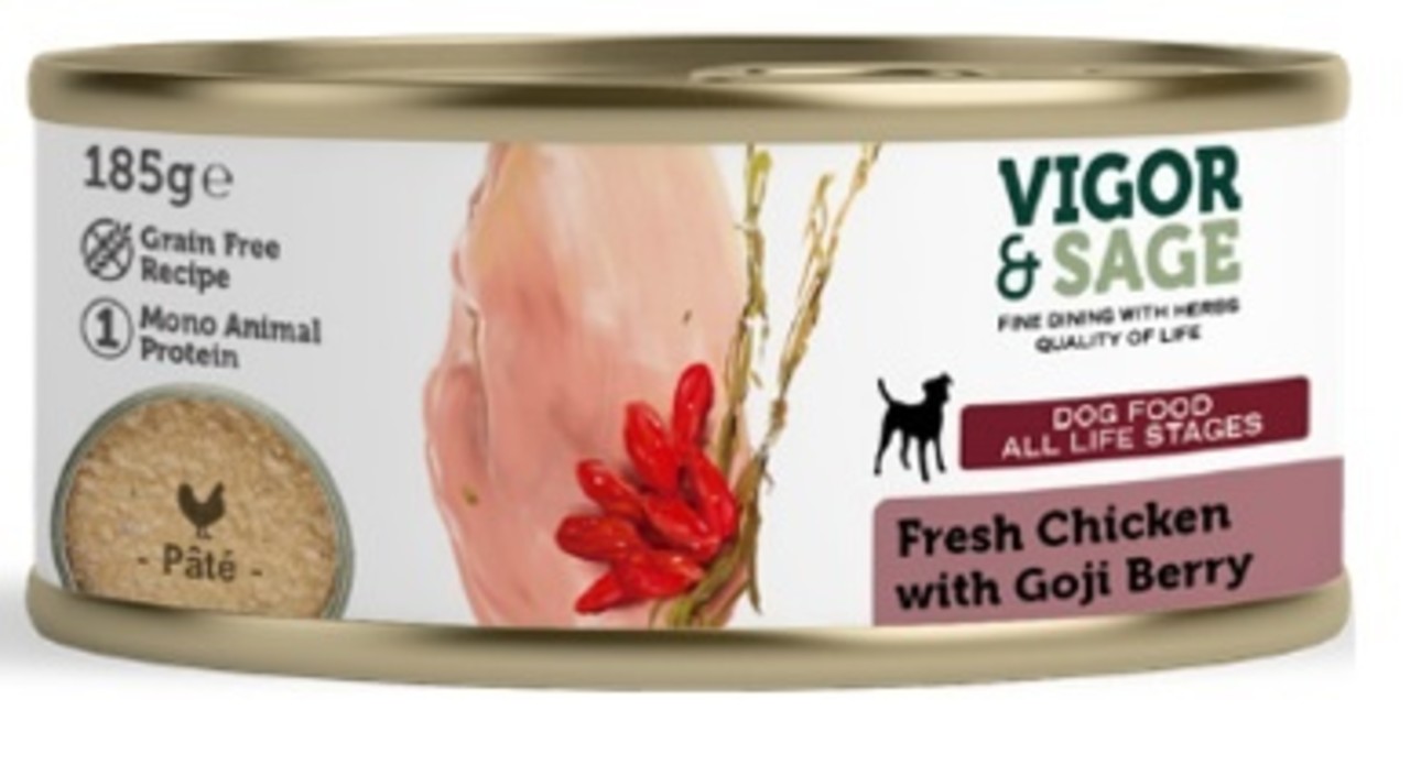 Vigor & Sage Vigor & Sage Hond Natvoer Goji Berry met Kip Vigor & Sage Vigor & Sage Hond Natvoer Goji Berry met Kip