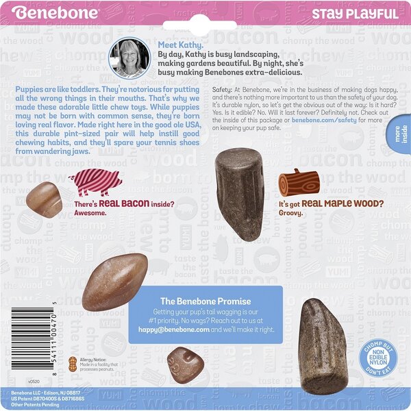 Benebone Benebone Puppy Pack Maplestick - Zaggler Bacon Benebone Benebone Puppy Pack Maplestick - Zaggler Bacon