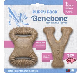 Benebone Benebone Puppy 2-Pack Bacon Benebone Benebone Puppy 2-Pack Bacon