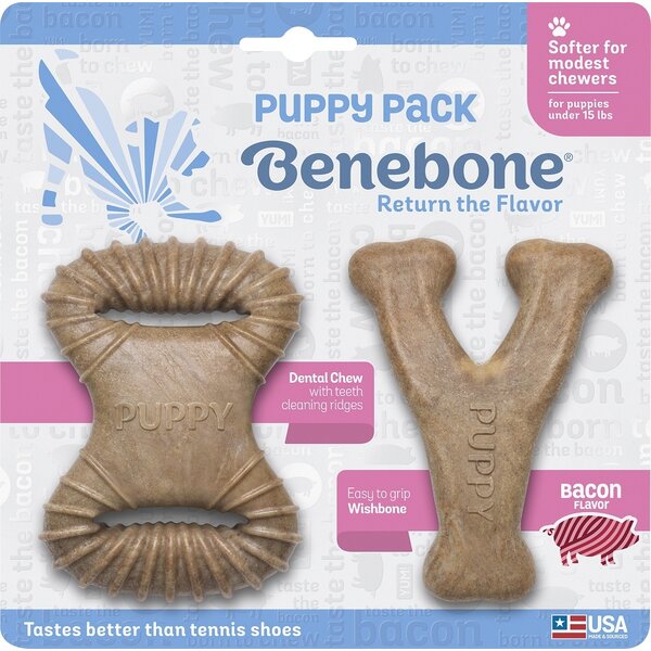 Benebone Benebone Puppy 2-Pack Bacon