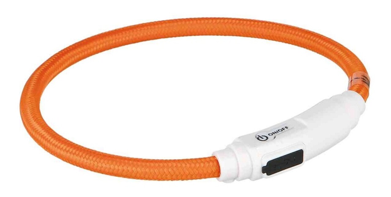 Trixie Trixie Flash Lichtring USB Oranje Trixie Trixie Flash Lichtring USB Oranje
