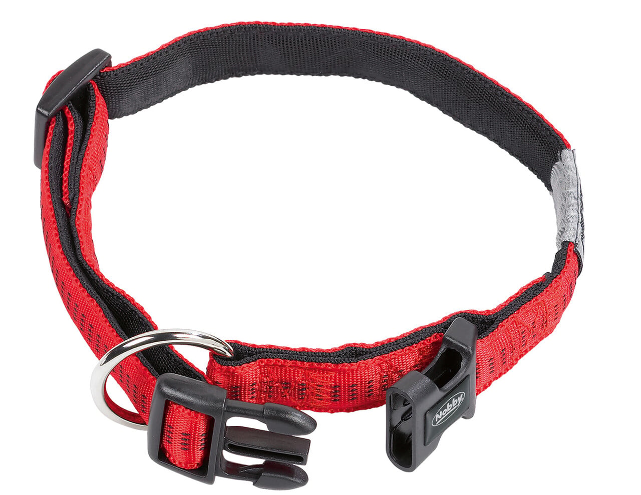 Nobby Nobby Halsband Nylon Soft Grip Rood Nobby Nobby Halsband Nylon Soft Grip Rood