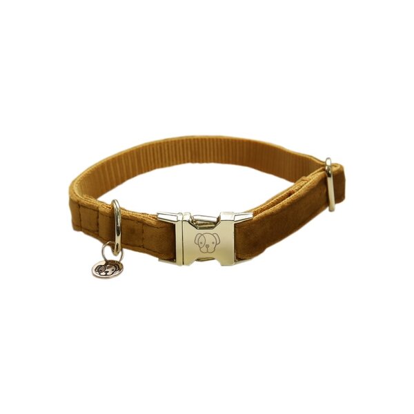 Kentucky Dogwear Kentucky Dogwear Velvet Halsband Mosterd Kentucky Dogwear Kentucky Dogwear Velvet Halsband Mosterd