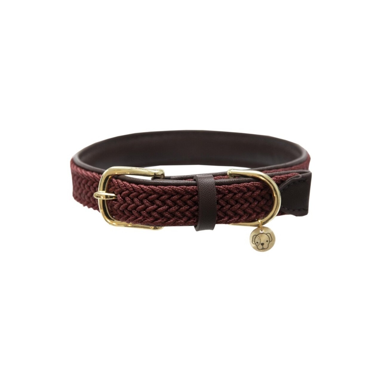 Kentucky Dogwear Kentucky Dogwear Gevlochten Nylon Hondenhalsband Bordeaux Kentucky Dogwear Kentucky Dogwear Gevlochten Nylon Hondenhalsband Bordeaux